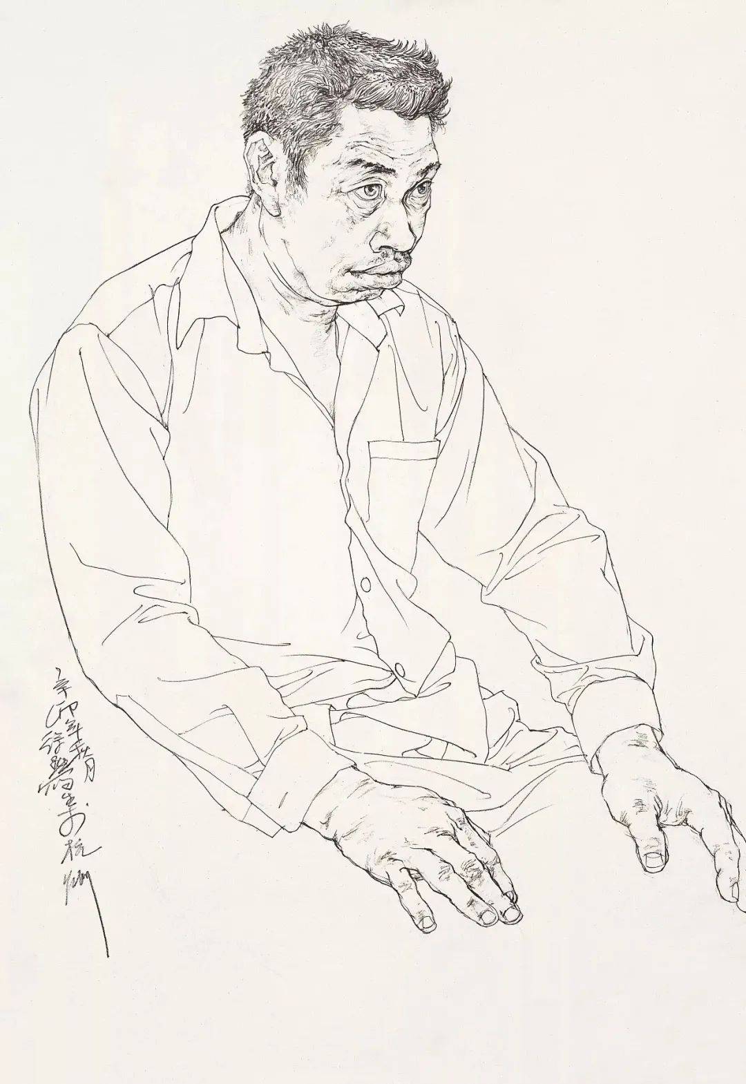 徐默,中国美术学院中国画系教授,白描现代人物