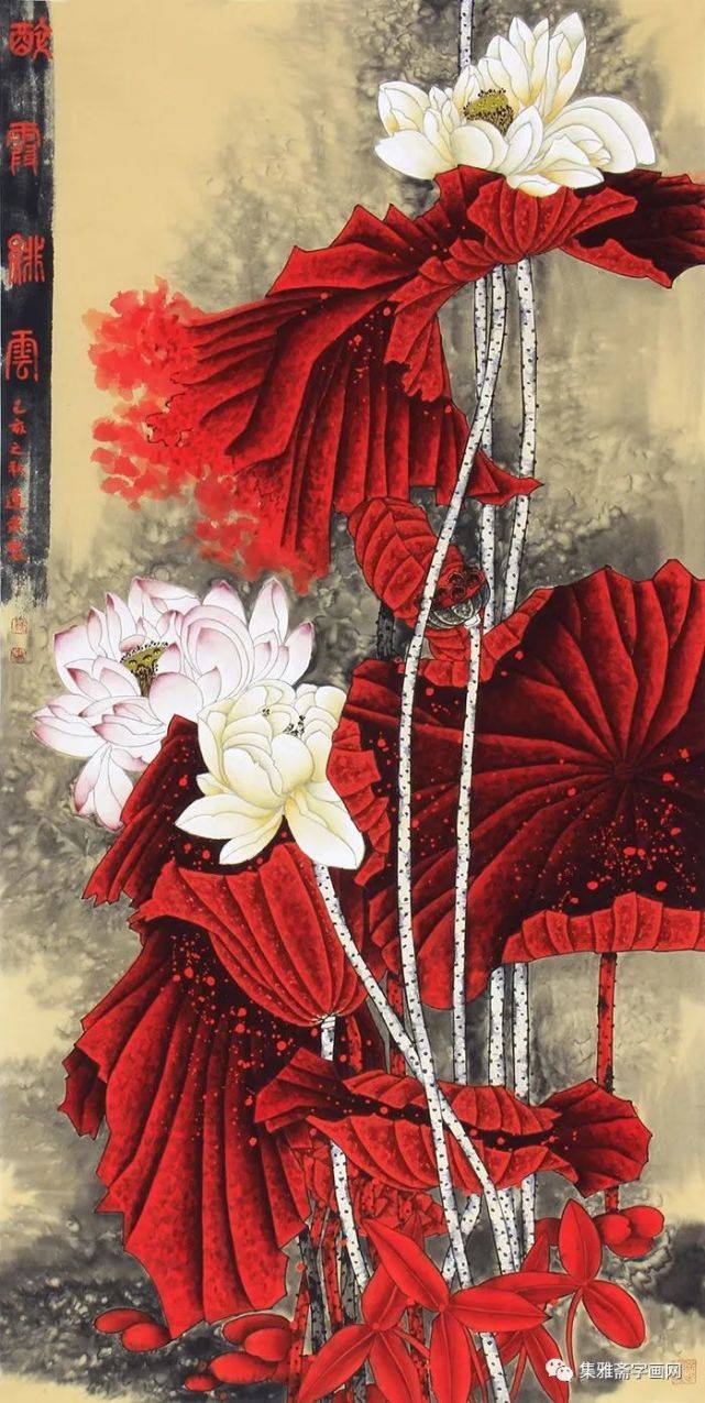 荷韵飘香灵动秀美魏道武精品花鸟画作品欣赏