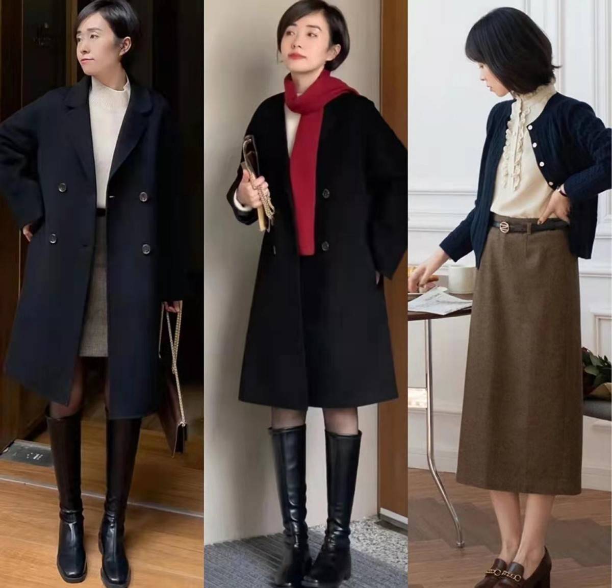 整体 “呢大衣+5类打底毛衣”,身高不足1米6的女人,冬季建议这样穿