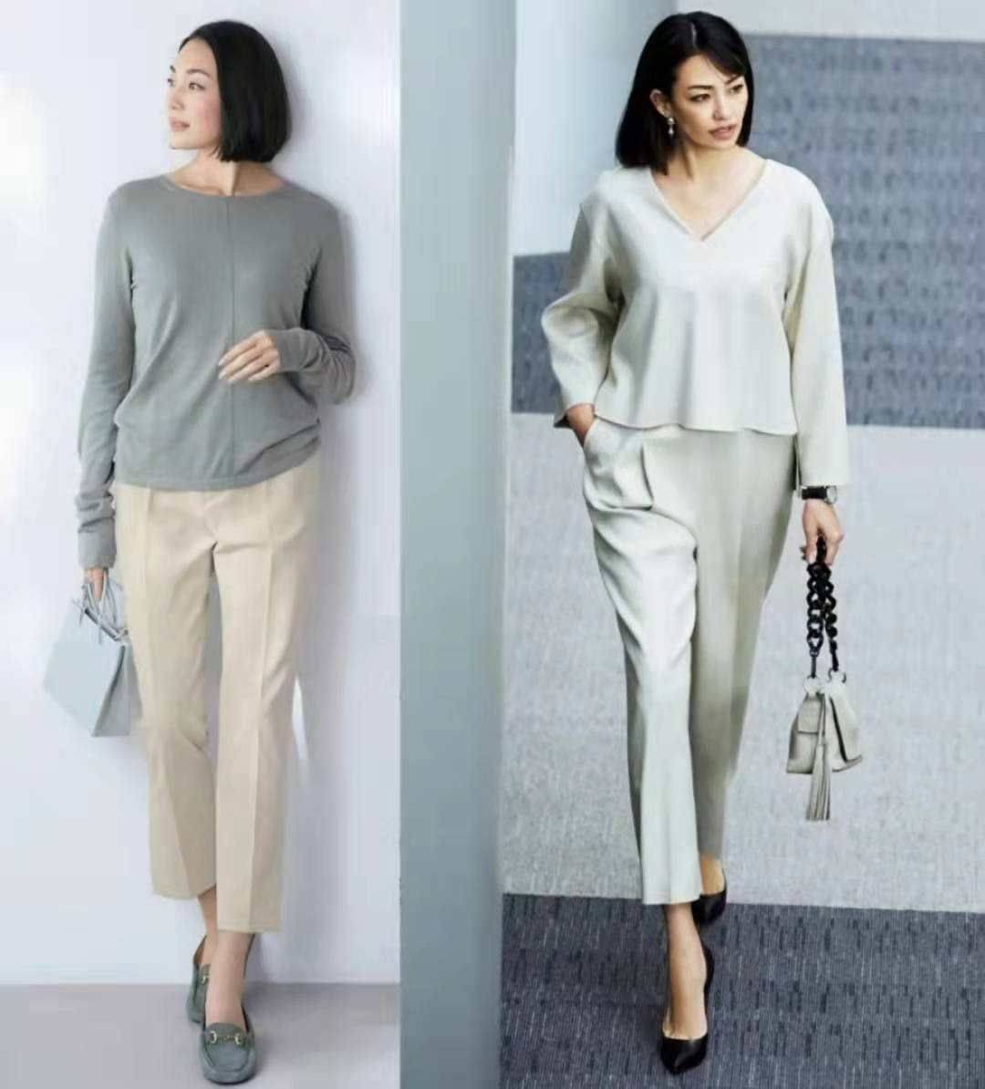 黑色 中年女人别穿得花花绿绿，试试高级“气质灰”穿搭，优雅到骨子里