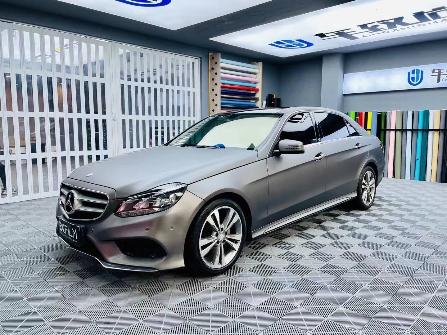 奔驰e300贴膜ekfilm改色膜amg山灰_搜狐汽车_搜狐网