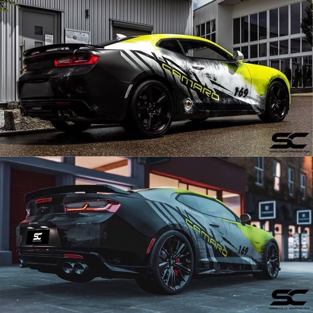 雪佛兰科迈罗贴膜sc改色膜彩绘