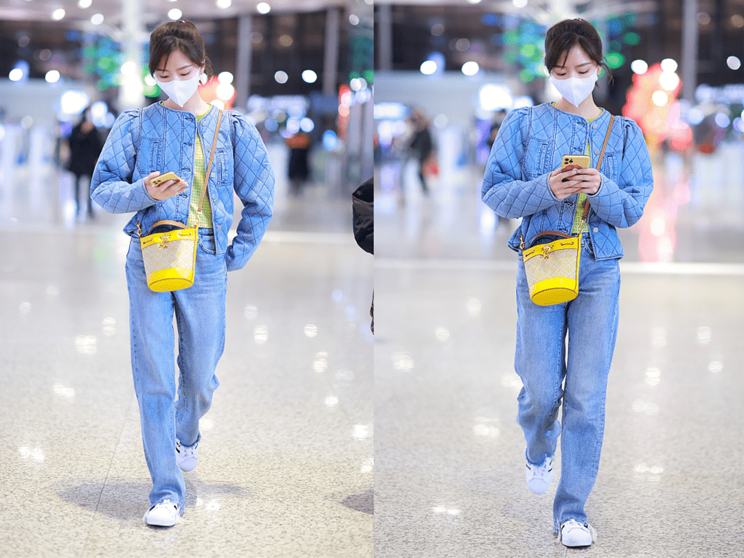 服装 任敏的生图和精修图有点差别,可气质魅力依旧在,穿蓝色服装好美