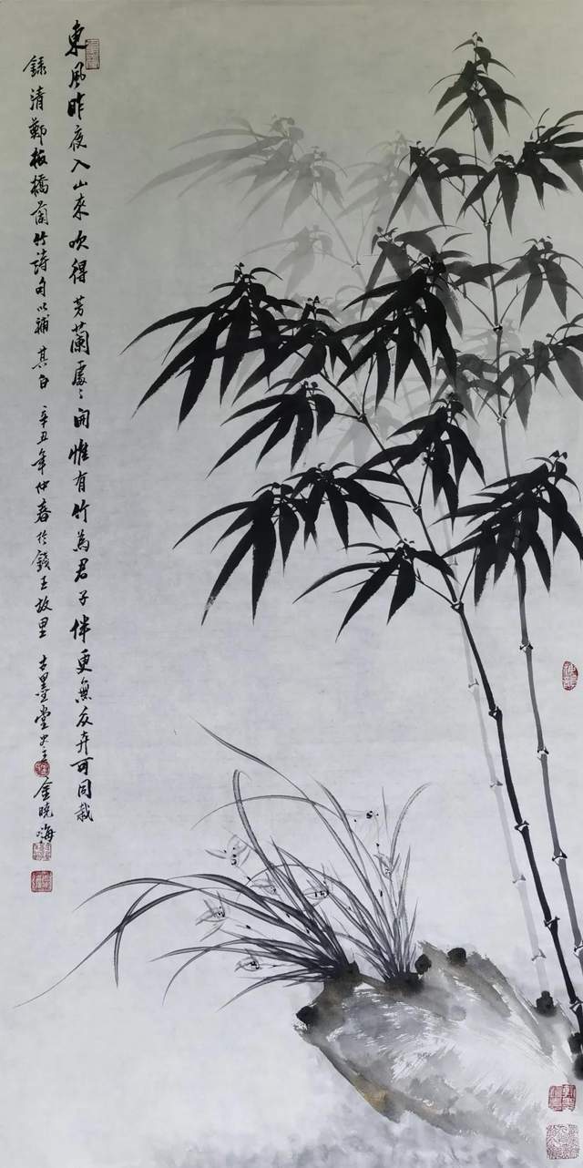 著名画家金晓海"迎元旦"花鸟画作品赏析_中国美院_文化_浙江
