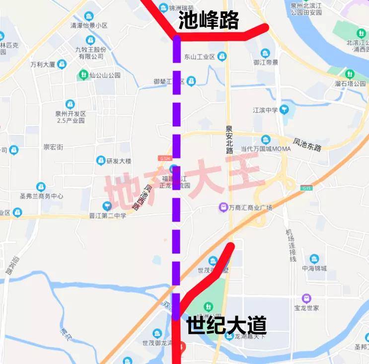 池峰路南延伸至凤池路规划图曝光