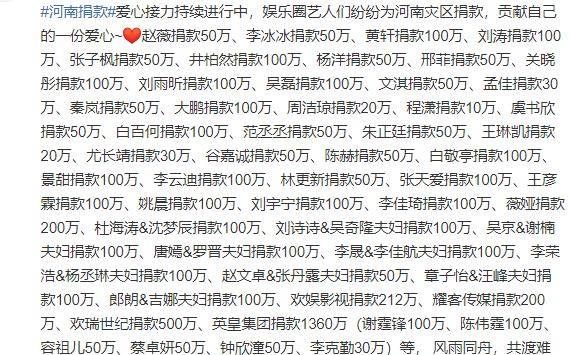 高以翔粉丝捐款驰援河南,为偶像延续美好,助力灾区_影响_明星_数额
