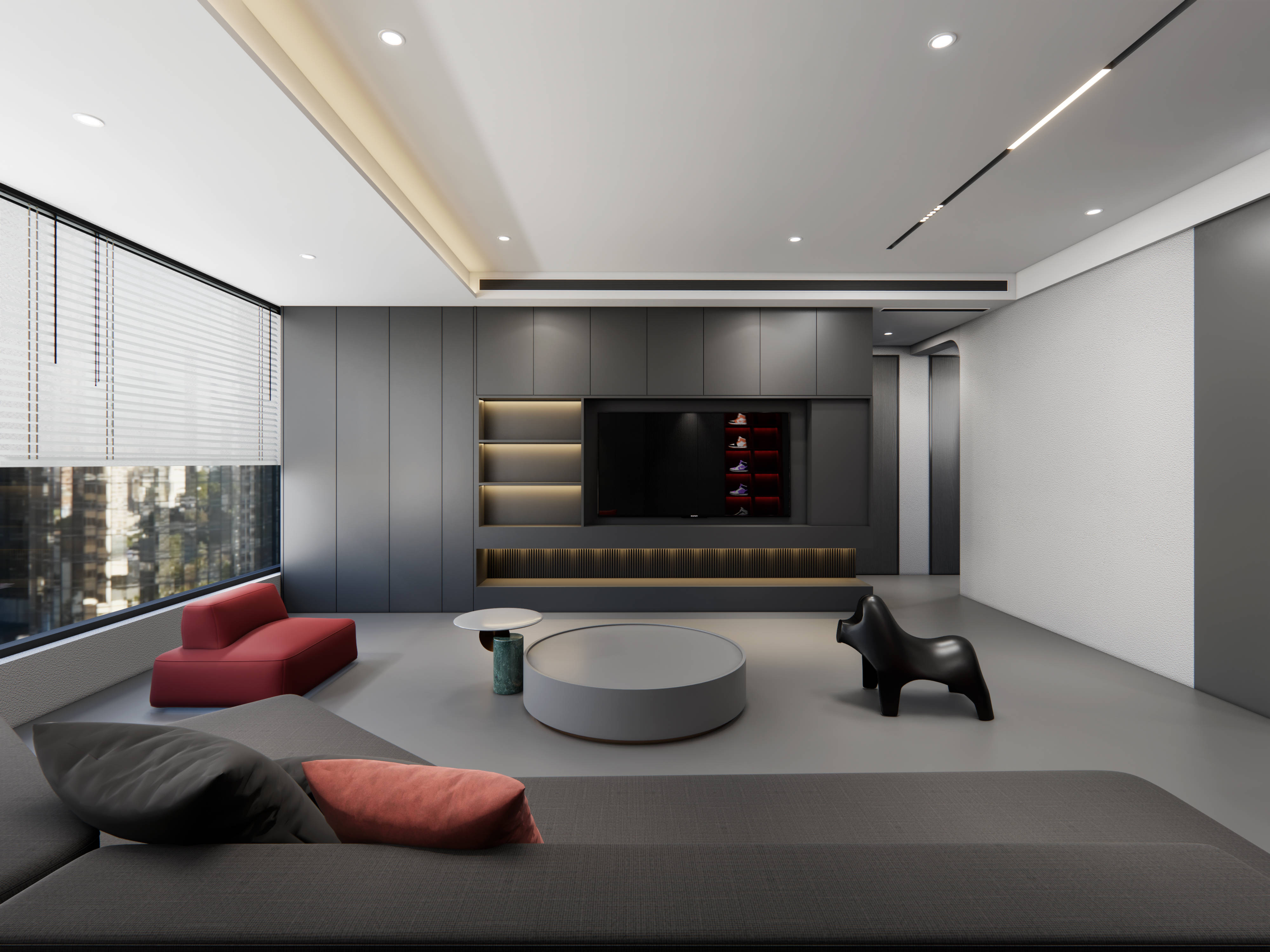 黑曼巴风格80㎡做出大平层既视感