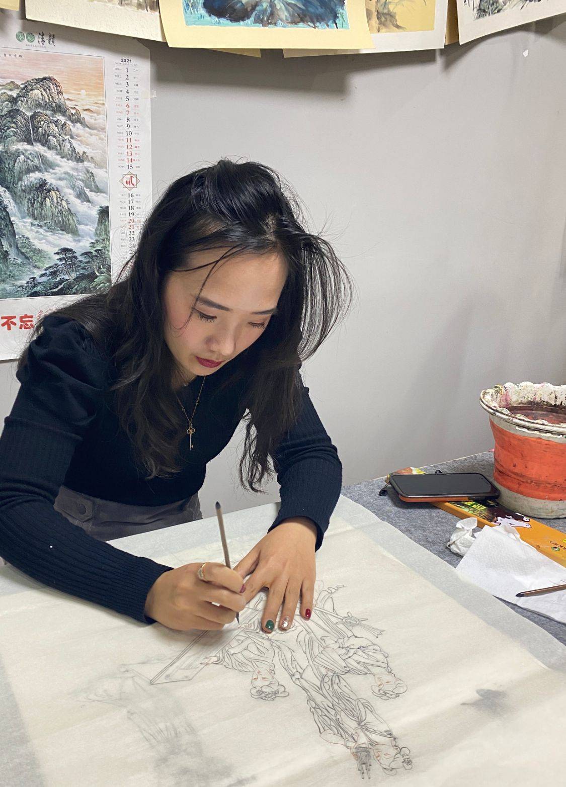 国画|中国书画名家朱乐民、学生陈丽君、南燕、小萍、碧云、谢自然作品