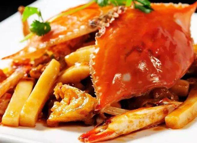 美食篇:江蟹炒年糕的做法_白菜_料酒_朋友