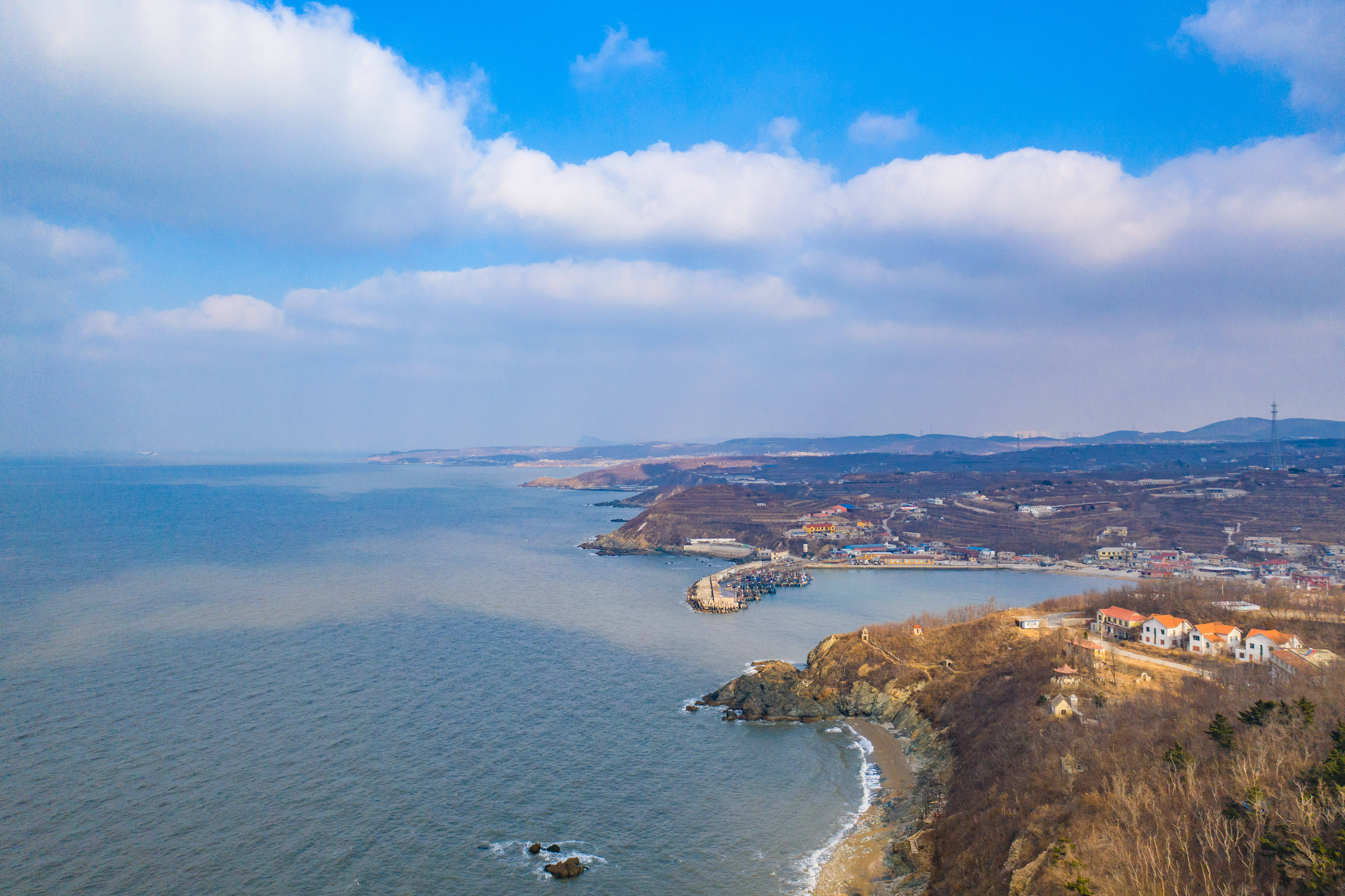 大自然的奇觀在遼東半島最南端看兩海分界