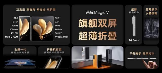 Magic|合为直屏旗舰，展为高能平板 荣耀Magic V折叠屏一部到位