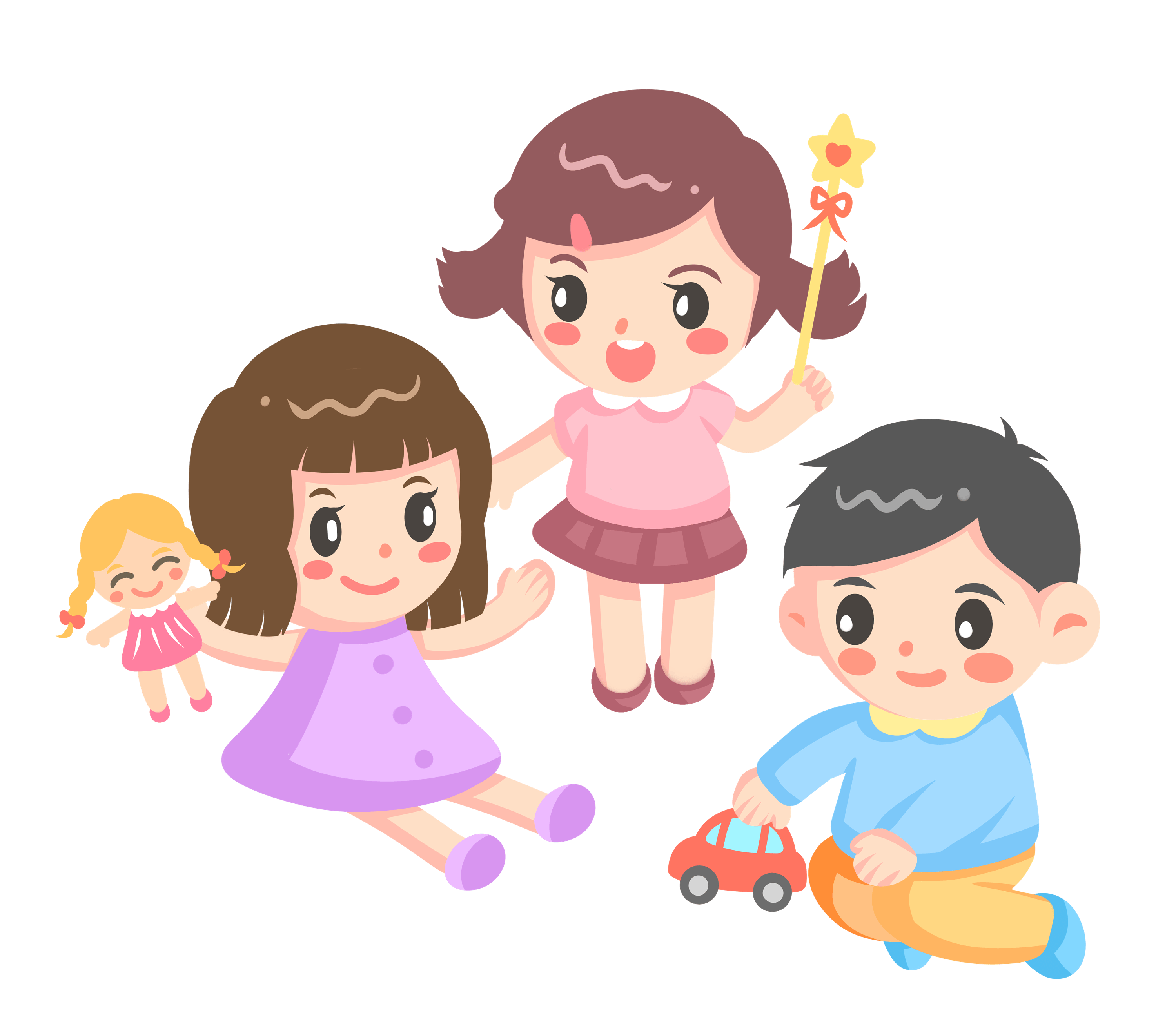 可爱的小女孩在玩洋娃娃。快乐健康的宝宝玩有趣的角色游戏，扮演母亲在家里或托儿所。活泼的女儿和玩具。照片摄影图片_ID:352733912-Veer图库