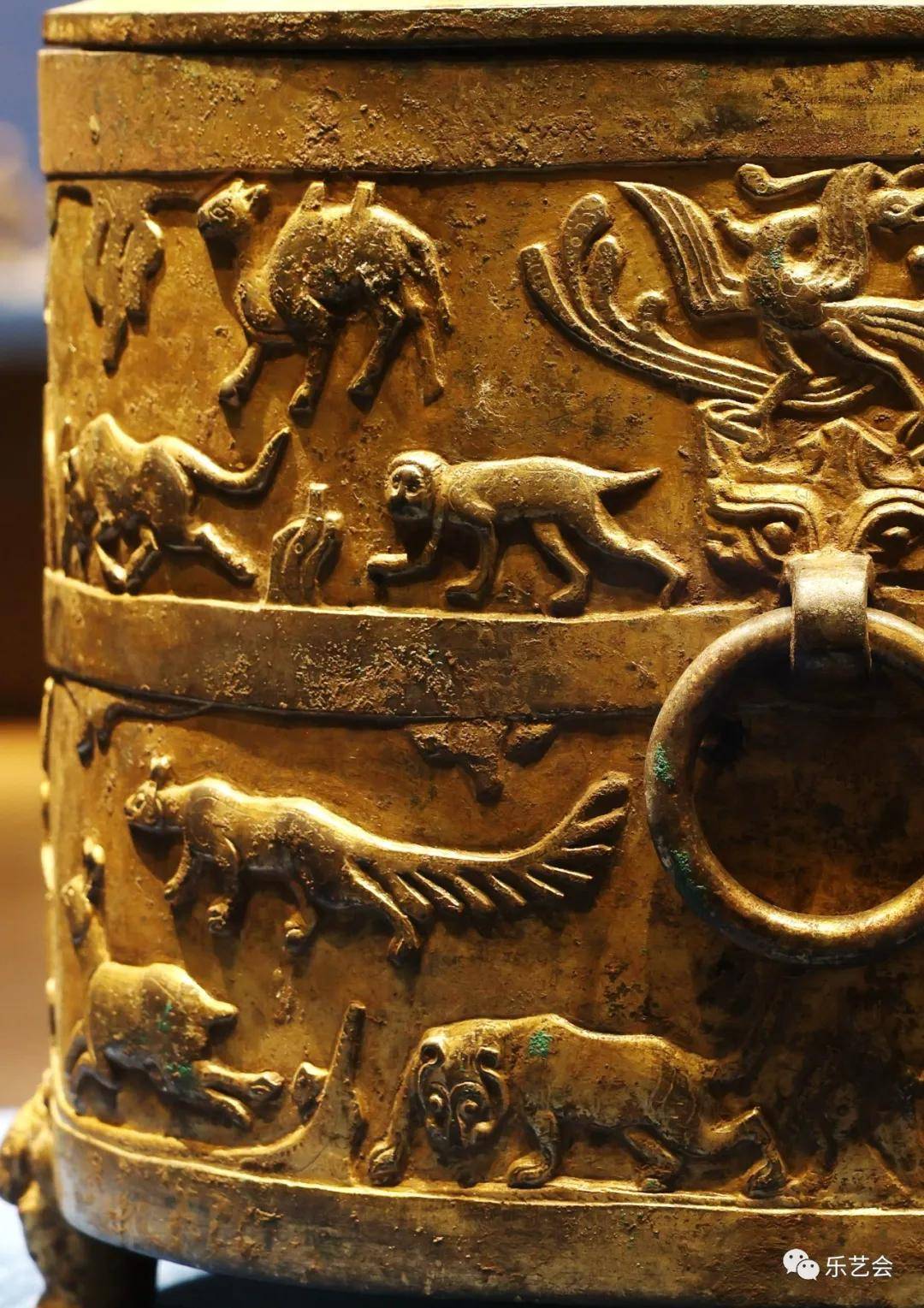 西汉鎏金胡傅铜温酒樽：悦目赏心分享《山西古代文明精粹特展》_搜狐网