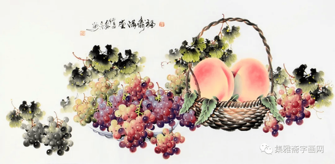 原创李正宗笔下的葡萄图晶莹通透垂涎欲滴解渴