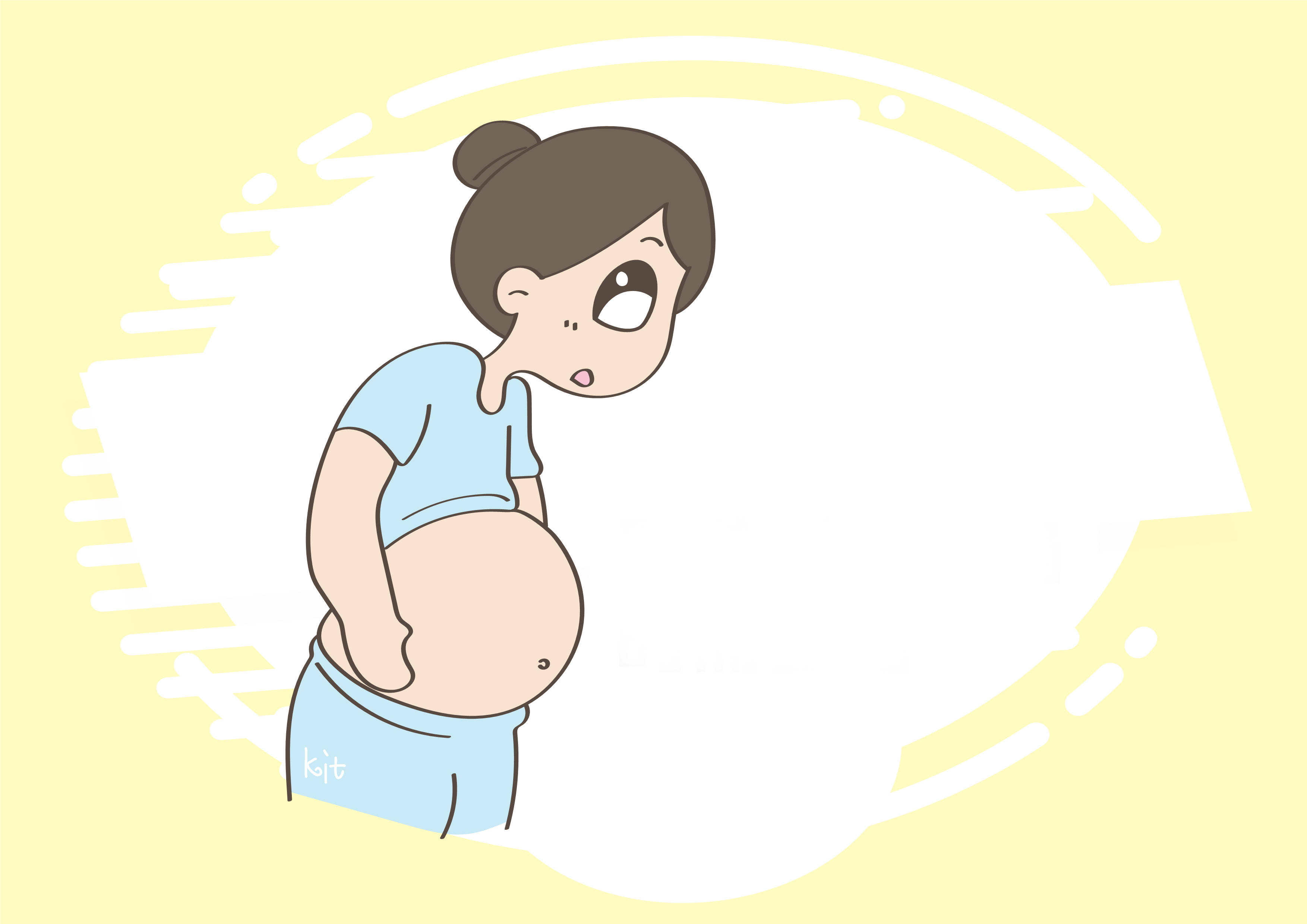 孕妇肚脐凸起图片
