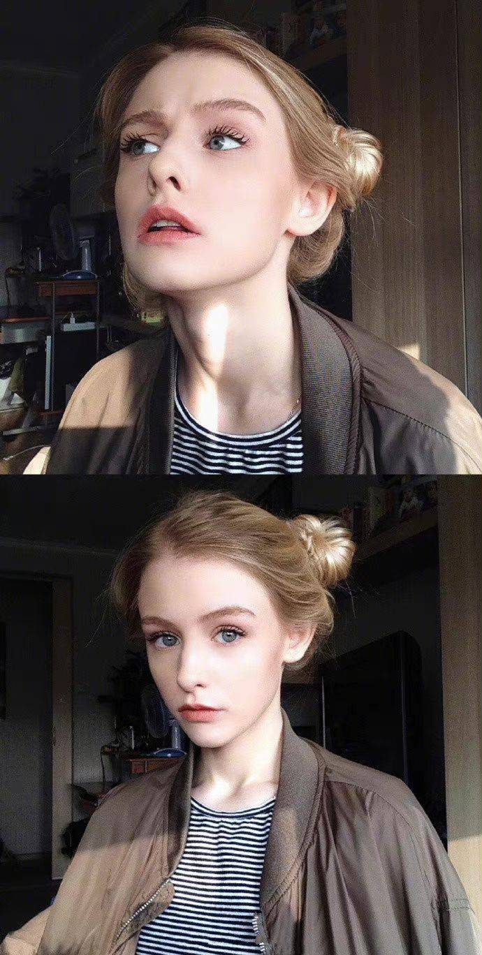 原创19岁俄罗斯少女火了一张脸像被上帝吻过金发碧眼笑起来太美了