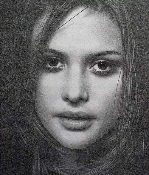 细腻的素描西班牙艺术家marcosrey写实人物素描