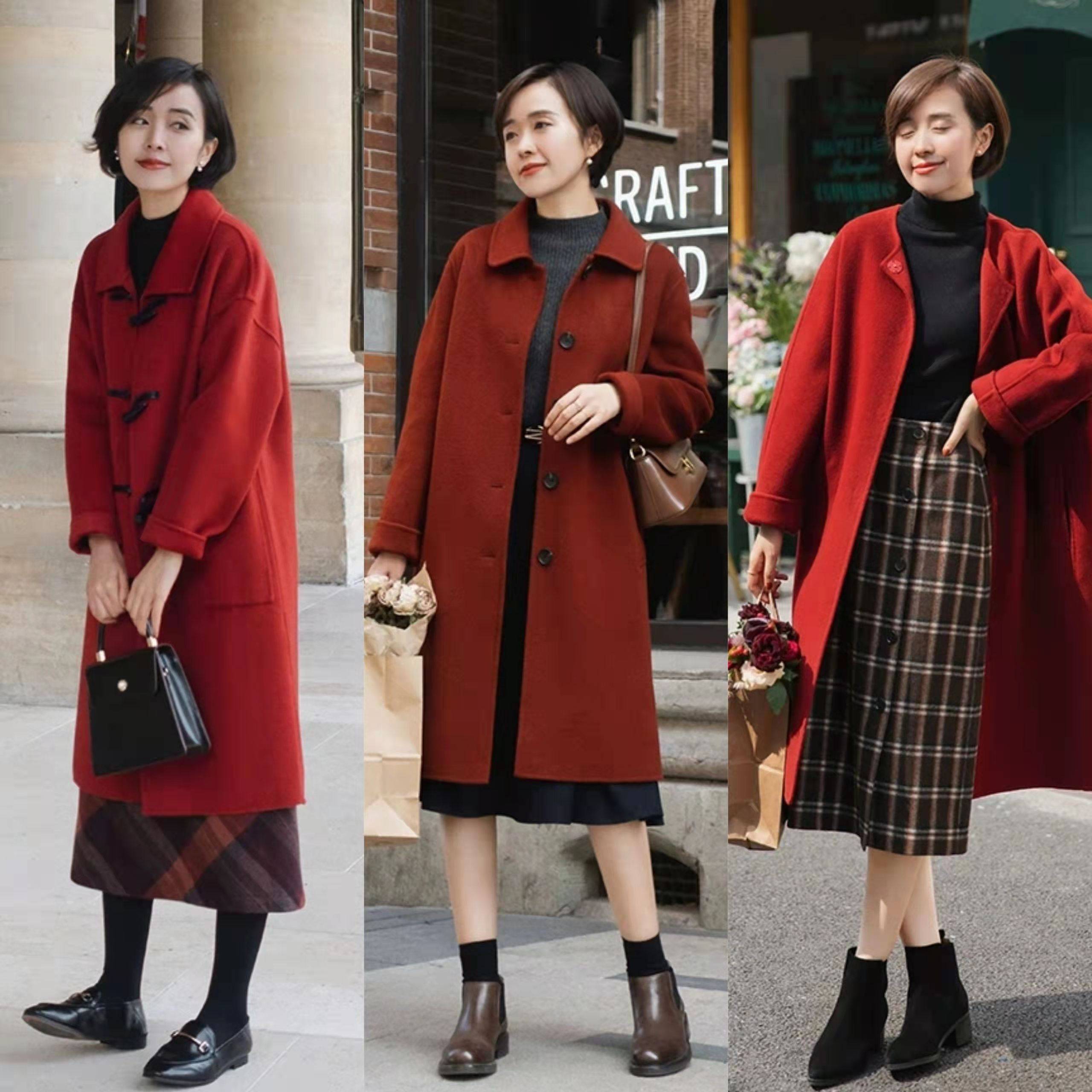 黑色 这才是新年穿搭的正确打开方式，喜庆洋气又时髦，瞬间成为焦点