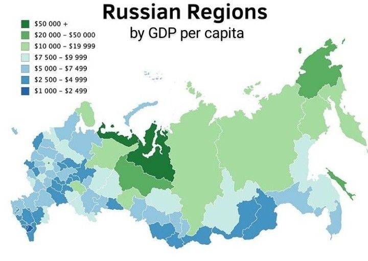 俄罗斯人均gdp分布图图:网络首府萨列哈尔德名义人口只有六万人,但这