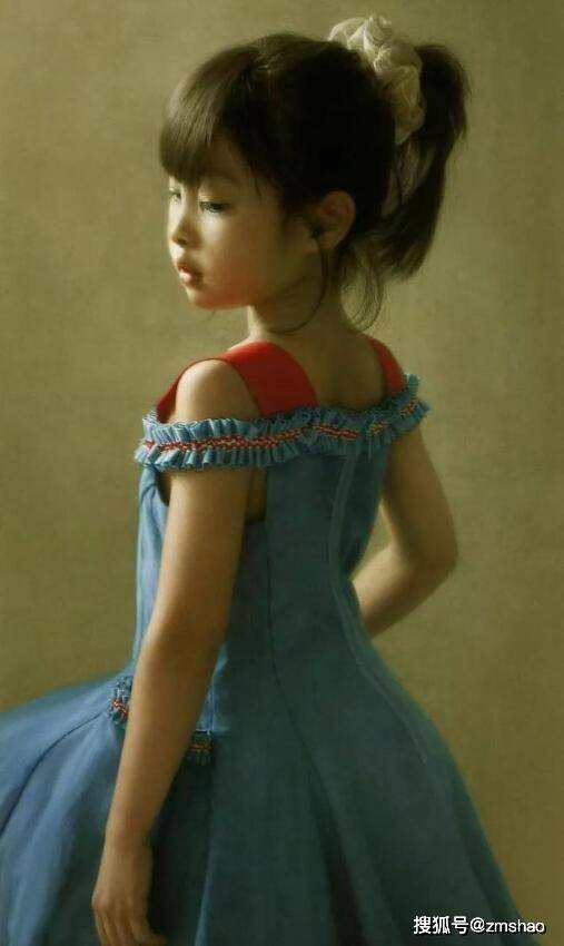 日本著名油画大师作品中的少女楚楚动人被称为人体画第一人