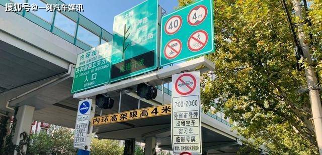 原創外牌車上海限行範圍主要是內環高架及中環線全線高架道路