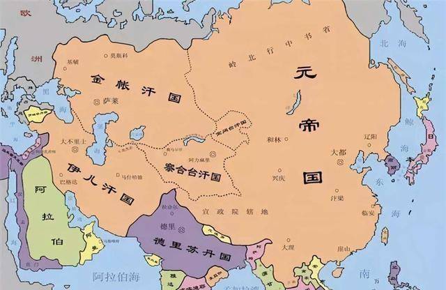 元朝鼎盛时期地图图片