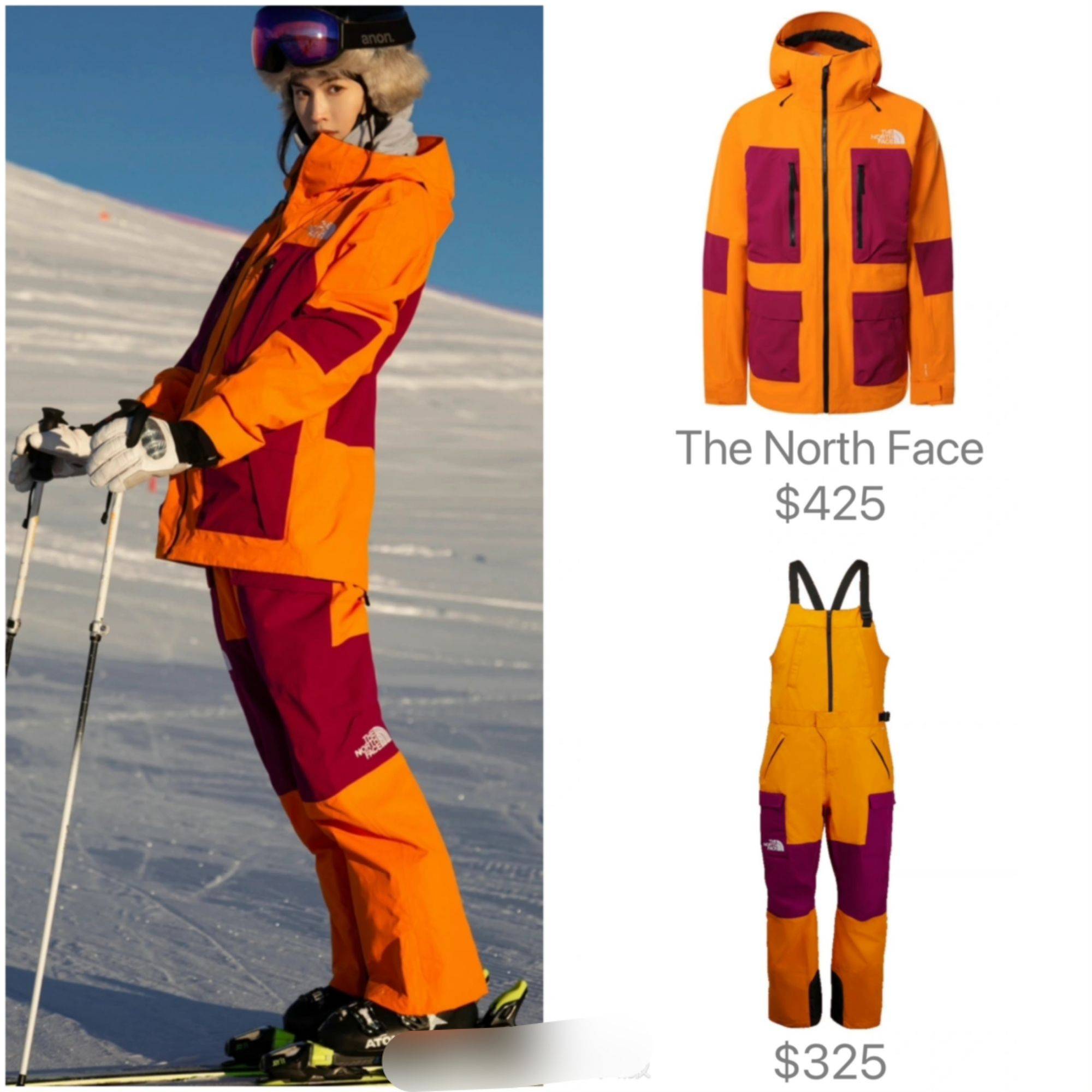 好身材 何穗不愧是超模,把滑雪装都穿出高定感,万元“黄金战衣”最抢眼