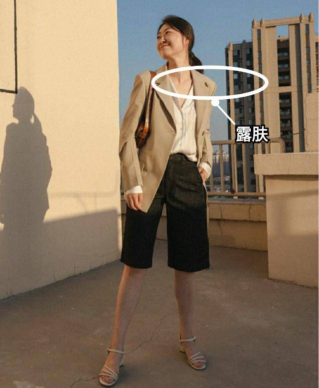 黑色 今年火了一种穿法叫:西装+中裤,恰到好处的新潮,让人一眼爱上