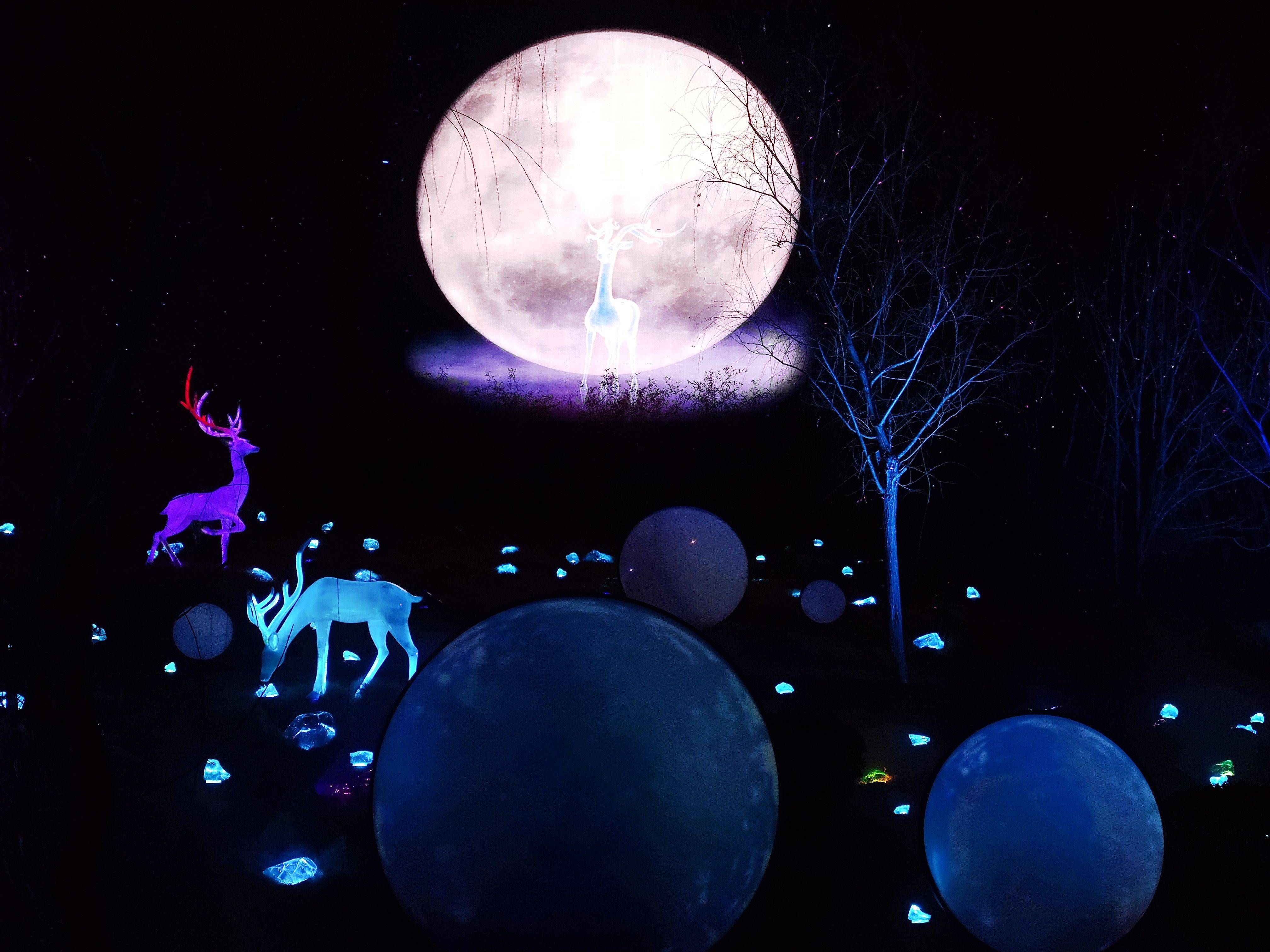 陕西白鹿原影视城:"夜场白鹿"让影视城"越夜越精彩"_旅游_游客_场景