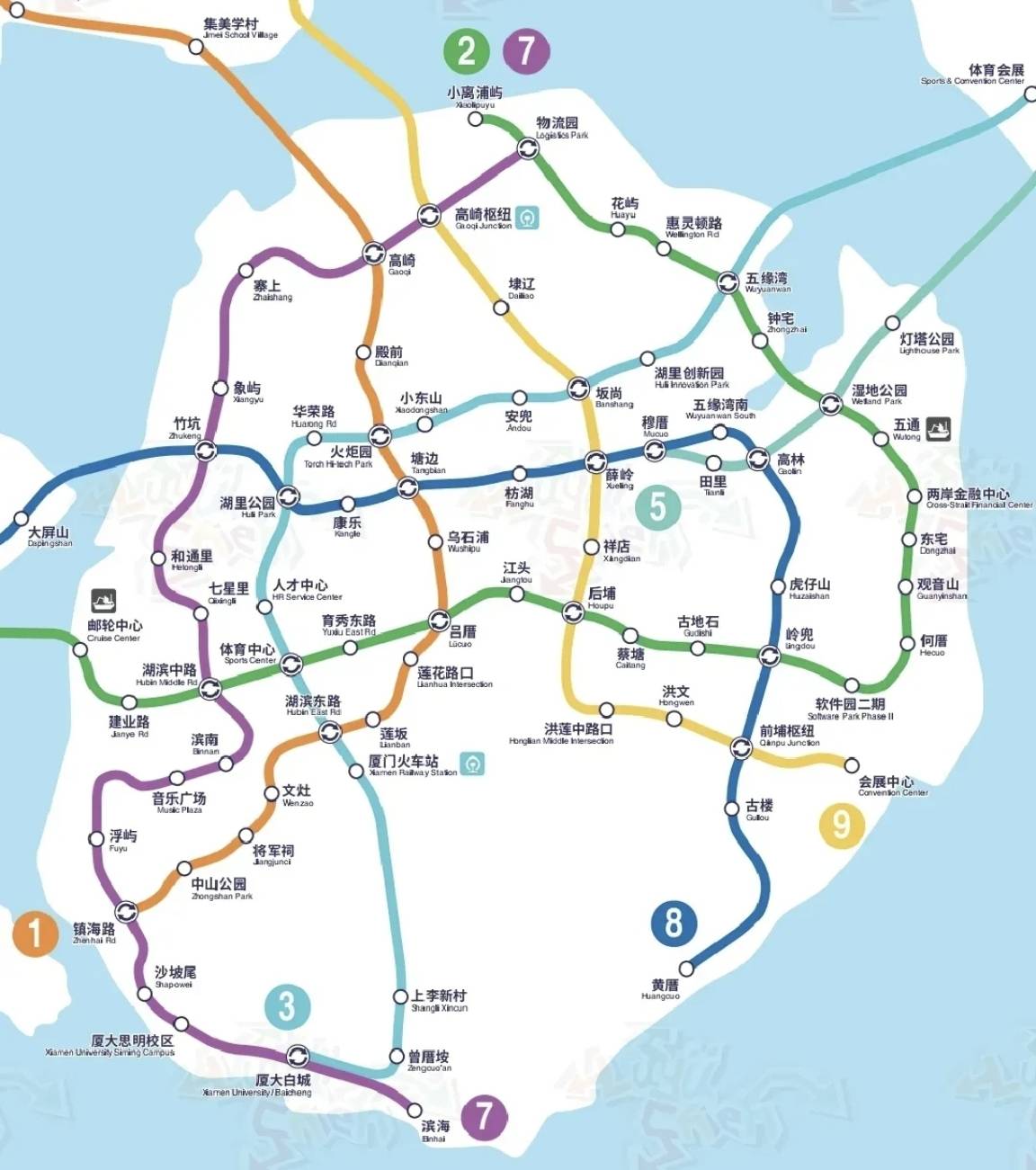 厦门地铁8号线新规划走向与此前规划大相径庭长30公里设21个站