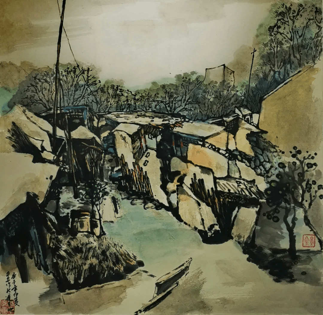 水墨画|溢彩吕梁丨 高平安水墨画作品在吕梁市群众艺术馆展出