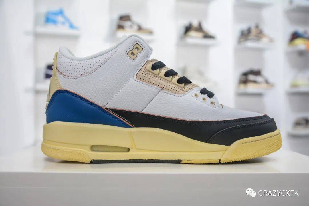 67乔丹airjordan3sedenim闪电藤原浩aj3篮球鞋