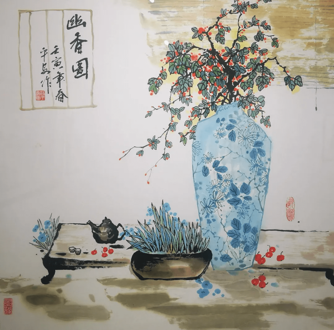 水墨画|溢彩吕梁丨 高平安水墨画作品在吕梁市群众艺术馆展出