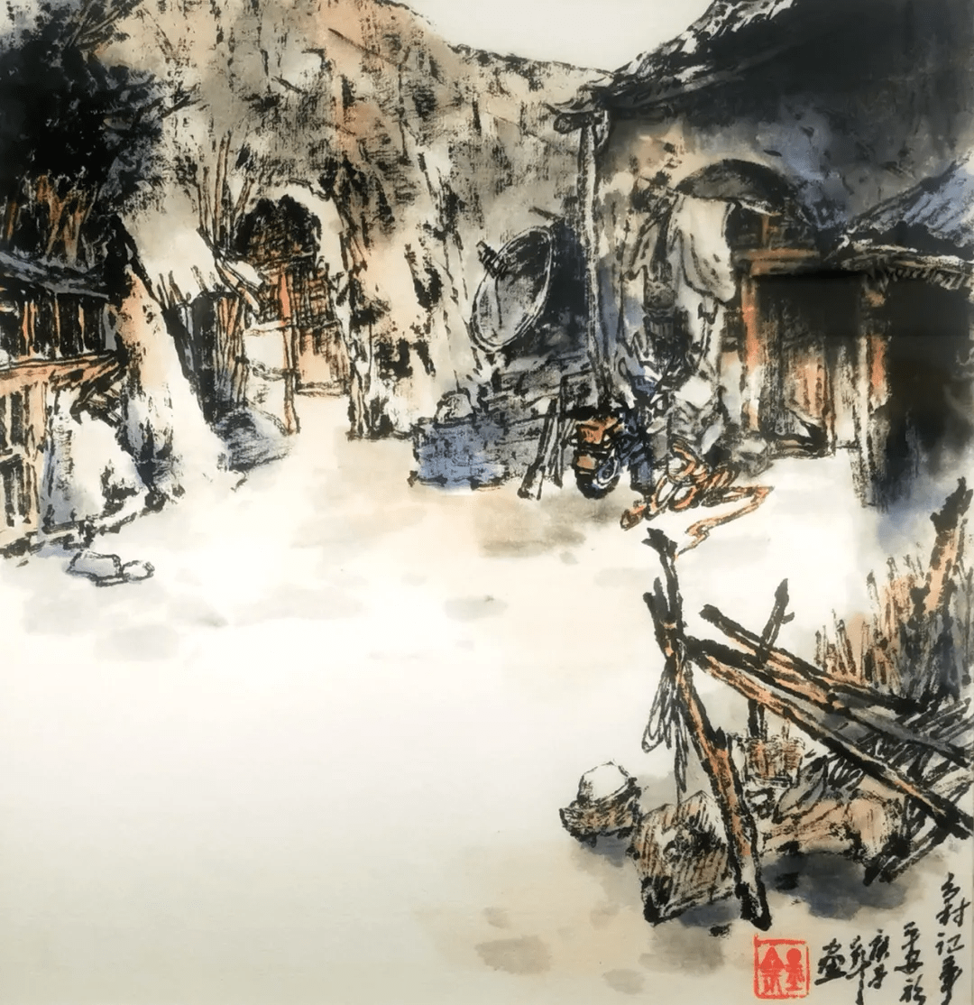 水墨画|溢彩吕梁丨 高平安水墨画作品在吕梁市群众艺术馆展出