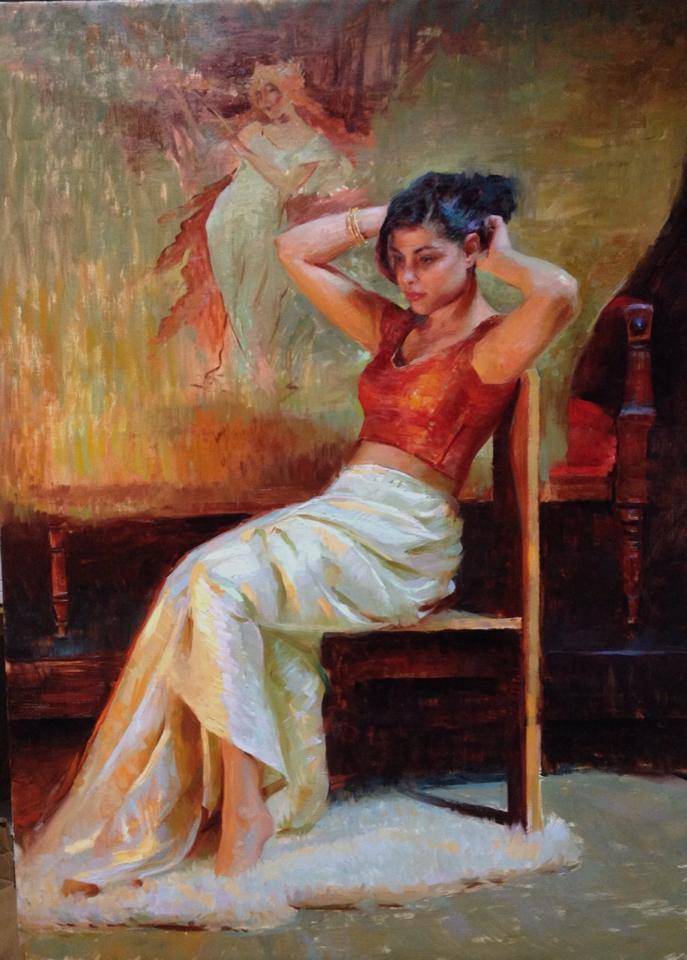 印度女画家suchitra bhosle笔下的女性油画_萨克拉门托_形象_名字