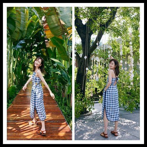 王鸥 王鸥长相气质都有古典美，穿开叉裙越大气越好看