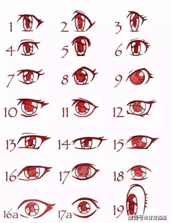 动漫人物眼睛绘画参考