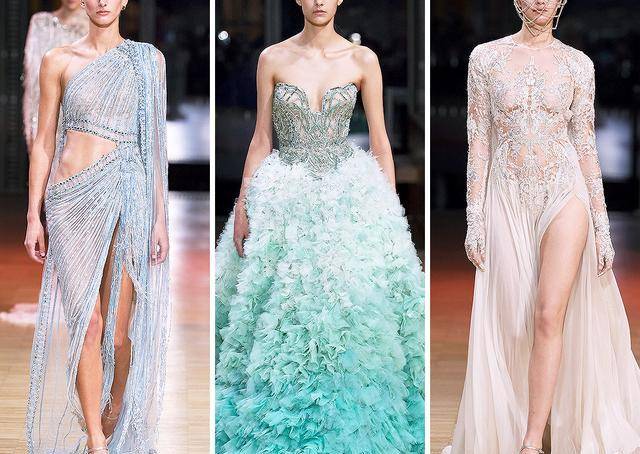 高定 黎巴嫩ElieSaab高定系列：2022春夏的美，花枝、刺绣、钉珠好仙