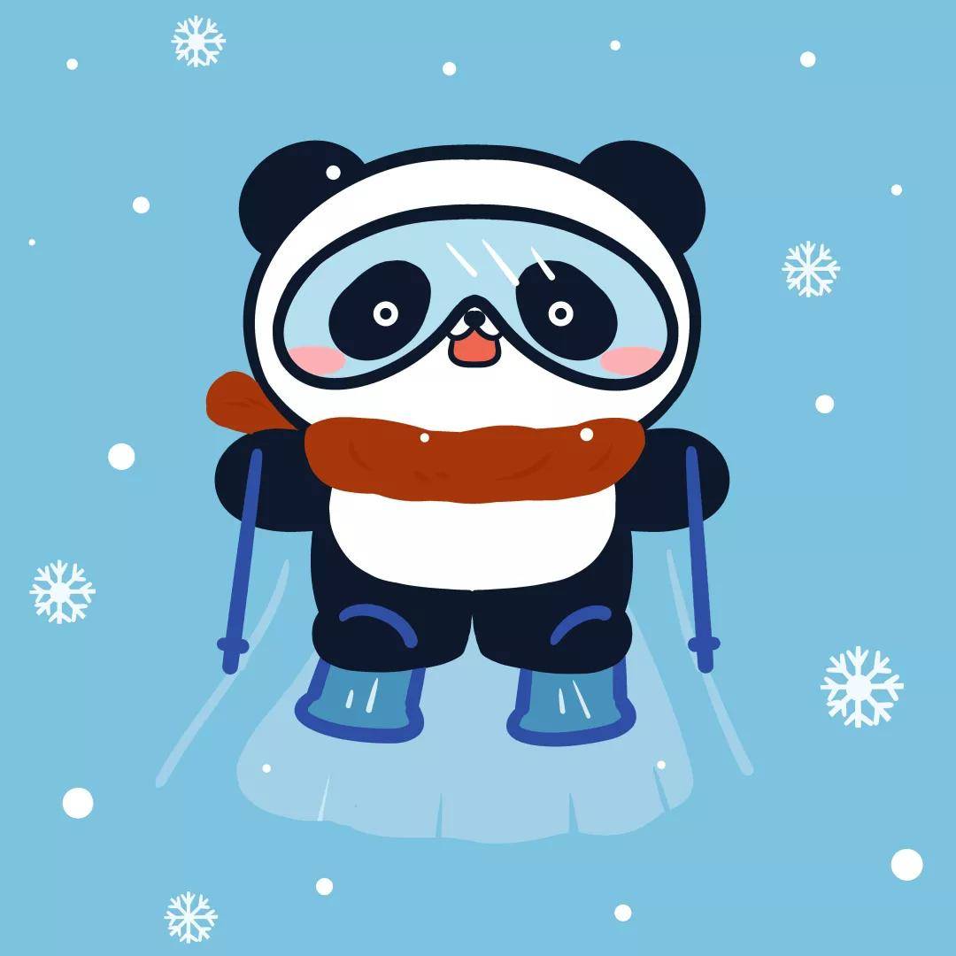 冬奥会熊猫头像图片