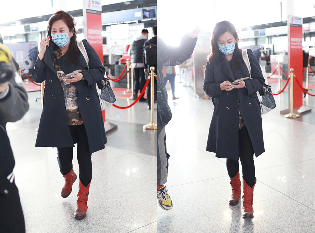 黑色 陈松伶虽然不怎么瘦,可穿搭还挺有魅力的,穿深色服装一点都不土