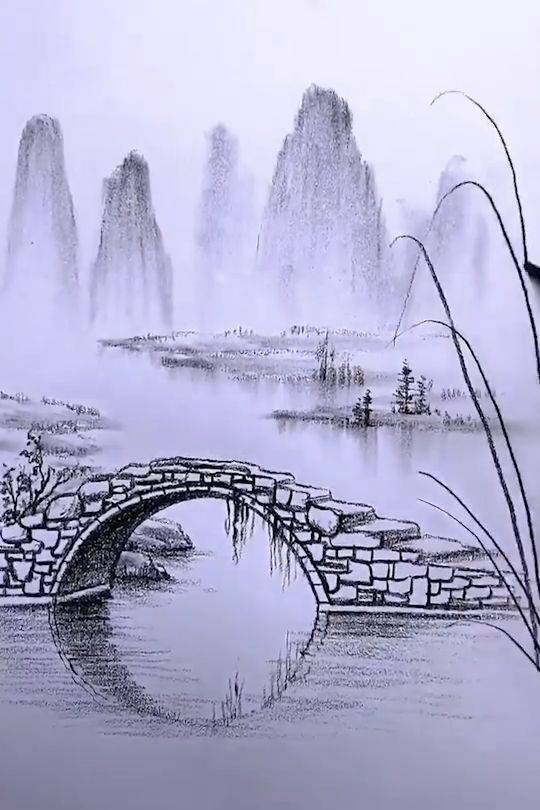 待入天台路看余度石桥