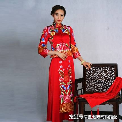 新娘装 夏七末女装搭配喜庆新娘装红色礼服