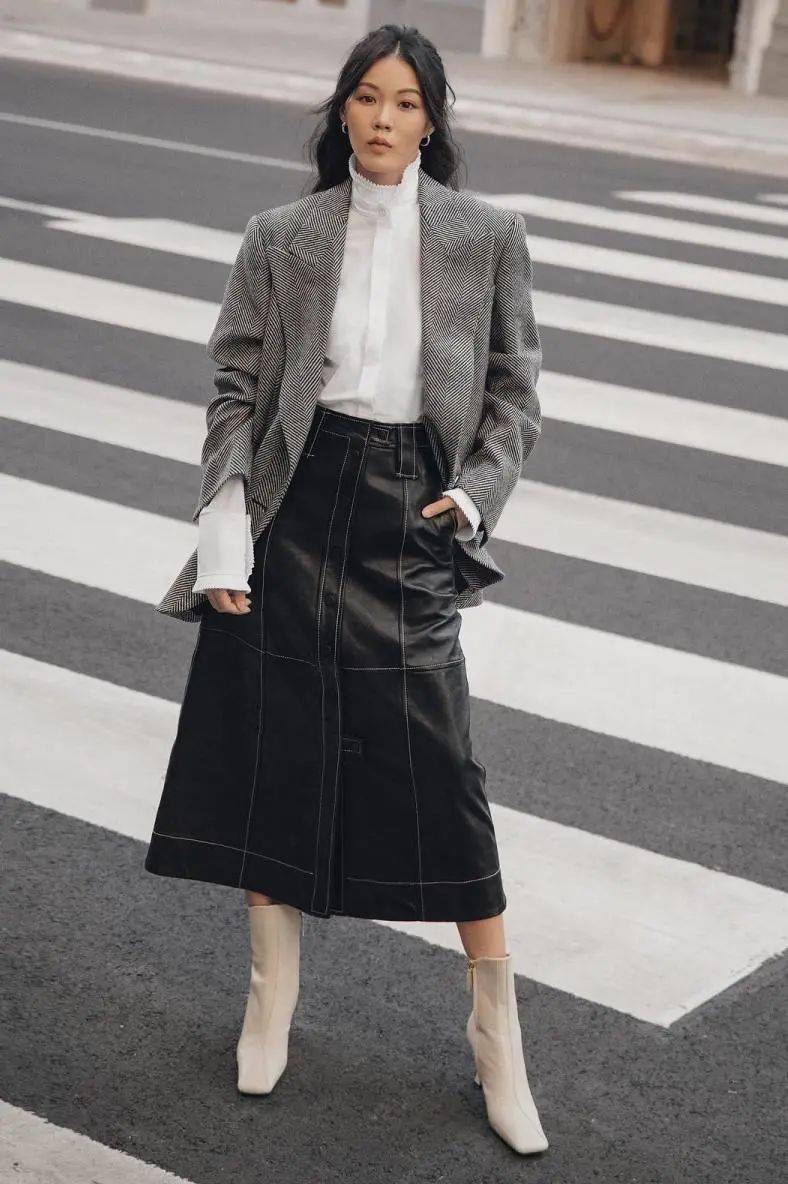 大气 大衣下岗了!开春这么穿,时髦又大气!