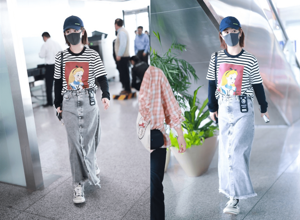 服装 杨紫日常穿的服装好普通,看着和路人没什么区别,真是太低调了