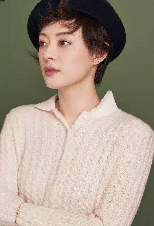 发型孙俪38岁就开始发福?剪短发脸部线条变圆润,气质也变得更柔和