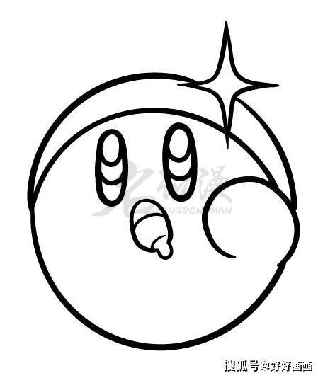 卡通人物星之卡比怎么绘画