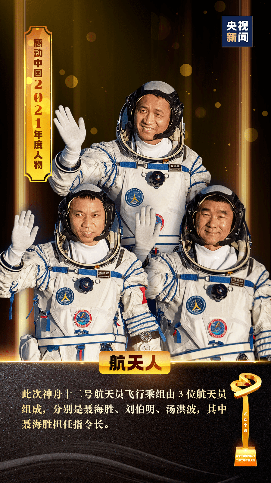 杨振宁、彭士禄、苏炳添等入选！感动中国2021年度人物揭晓