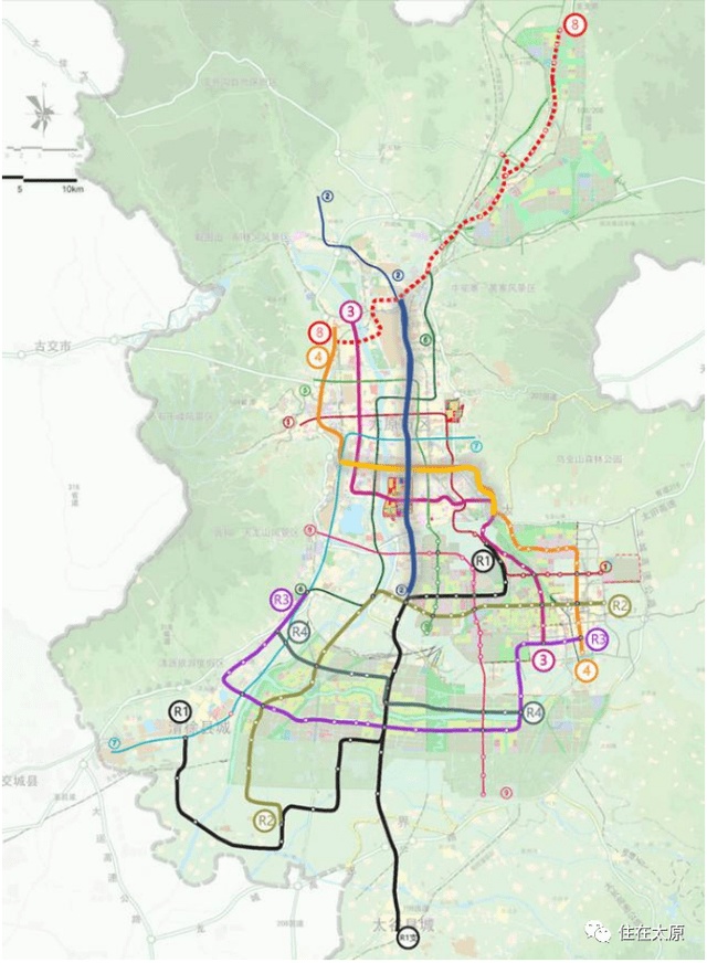 最新曝光太原遠景規劃9條地鐵線四條磁浮四條apm