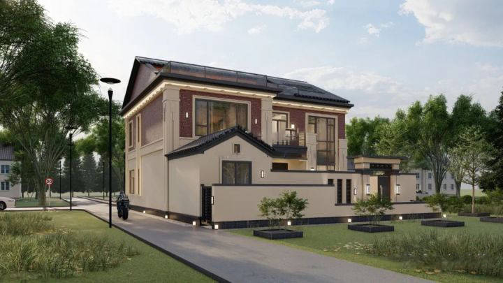 自建房不中不洋让人笑话这款新中式豪宅让村里人刮目相看