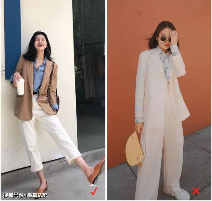 显得 西装+牛仔裤=时髦高级，这样穿的女人太有品位了